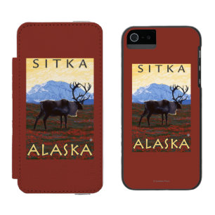 Karibu-Szene - Sitka, Alaska Incipio Watson™ iPhone 5 Geldbörsen Hülle