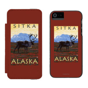 Karibu-Szene - Sitka, Alaska Incipio Watson™ iPhone 5 Geldbörsen Hülle