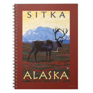 Karibu-Szene - Sitka, Alaska Notizblock