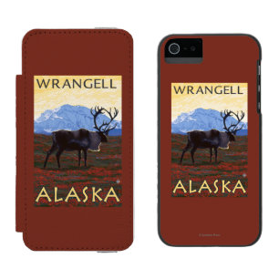 Karibu-Szene - Wrangell, Alaska Incipio Watson™ iPhone 5 Geldbörsen Hülle
