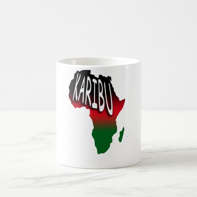 Karibu - Welcome - Swahili Kaffeetasse (Mittel)