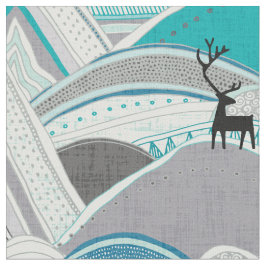 Karibuberge blau stoff