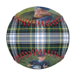 Kariert 2 Fotos Grün Weißer Karo Gordon Tartan Baseball
