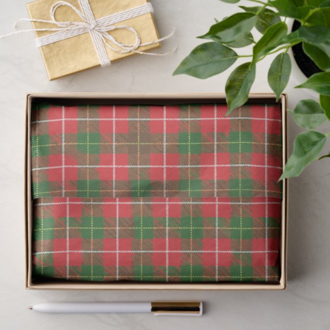 KARIERT 3 SEIDENPAPIER (Geschenk)
