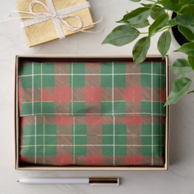 KARIERT 4 SEIDENPAPIER (Geschenk)