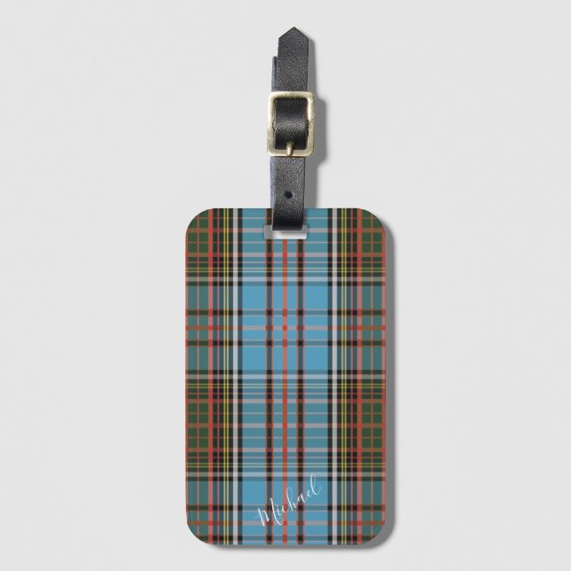 Kariert Anderson Classic Tartan Gepäckanhänger (Vorderseite Vertikal)