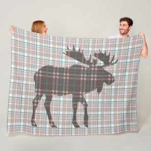 Kariert auf Karierten Elch Fleecedecke