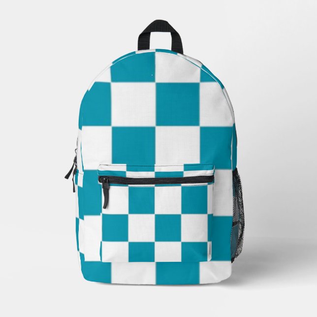 Kariert Bedruckter Rucksack (Vorderseite)
