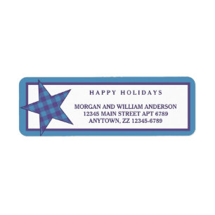 Kariert Blau Lila Moderner Rustikaler Star Stilvol