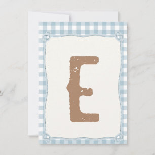 Kariert Blue First Rodeo Highstuhl Flag E Card Einladung
