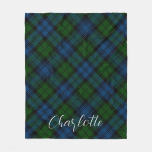 Kariert Blue Green Karo Campbell Military Tartan Fleecedecke