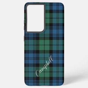 Kariert Blue Green Karo Script Campbell Tartan Samsung Galaxy Hülle