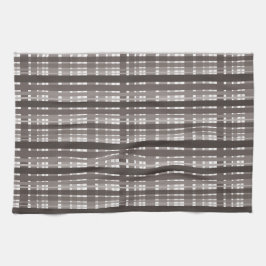 Kariert braun und weiß geschirrtuch