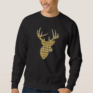 Kariert Buffalo Yellow Grau Kariert Hirschkopf Chr Sweatshirt