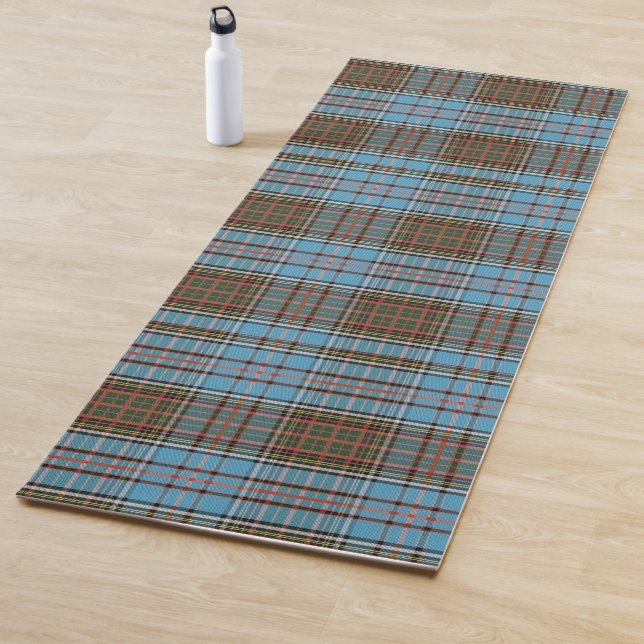 Kariert Clan Anderson Aquamarin Karo Tartan Yogamatte (Beispiel)