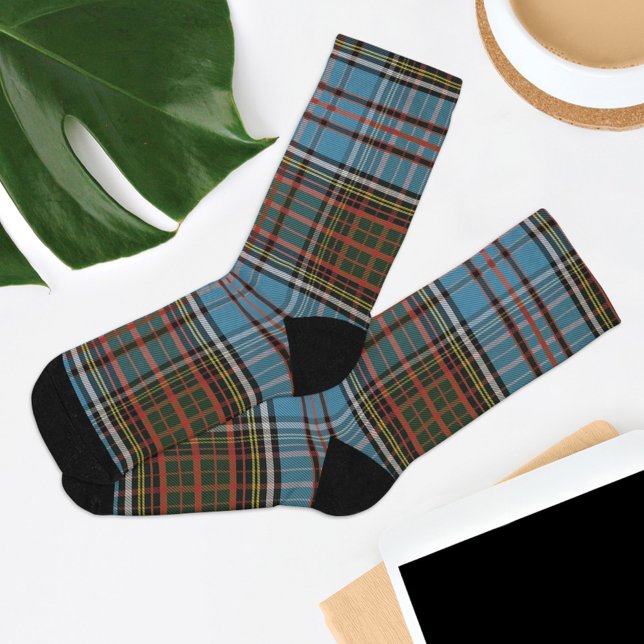 Kariert Clan Anderson Kariert Karo Tartan Socken (Rustic Plaid Anderson Tartan Socks)