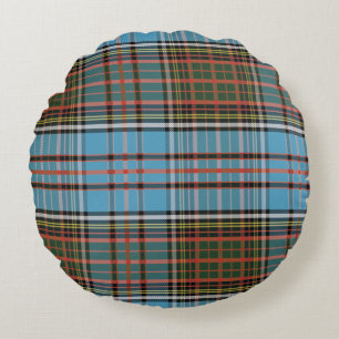 Kariert Clan Anderson Rustic Karo Tartan Rundes Kissen