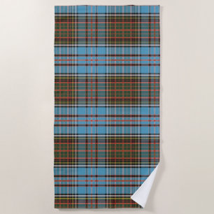 Kariert Clan Anderson Tartan Light Blue Brown Karo Strandtuch