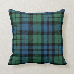 Kariert Clan Campbell Black Green Blue Karo Tartan Kissen