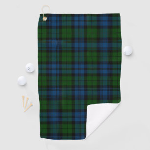 Kariert Clan Campbell Military Blue Green Tartan Golfhandtuch