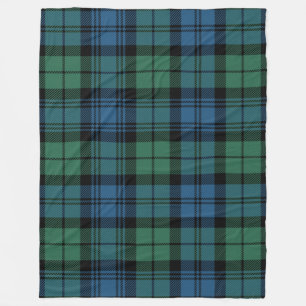 Kariert Clan Campbell Tartan Green Blue Black Karo Fleecedecke