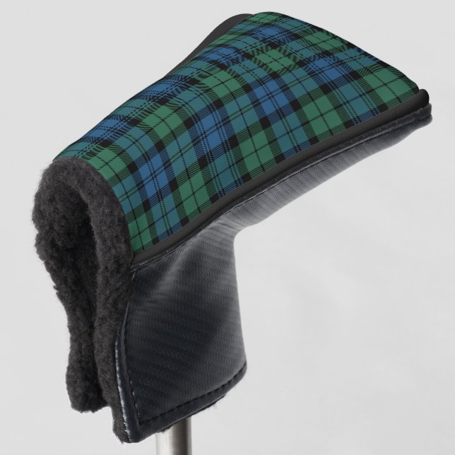Kariert Clan Campbell Tartan Green Karo Golf Headcover (3/4 Vorderseite)