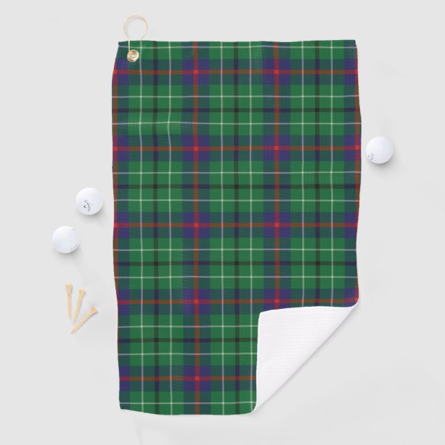 Kariert Clan Duncan Tartan Muster Green Red Black Golfhandtuch (Insitu)