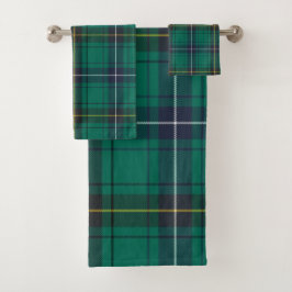 Kariert Clan Henderson Green Karo Tartan Badhandtuch Set