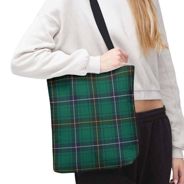 Kariert Clan Henderson Tartan Green Blue Karo (Plaid Henderson AOP Tartan Tote Bag)