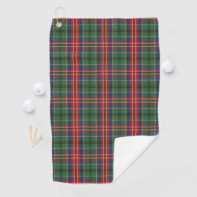 Kariert Clan MacCulloch Red Green Blue Karo Tartan Golfhandtuch (Insitu)