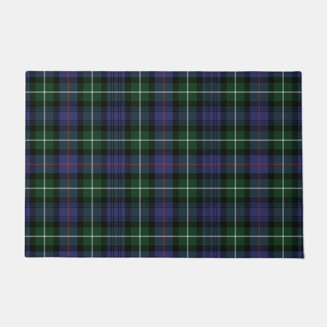 Kariert Clan MacKenzie Green Lila Karo Tartan Fußmatte (Vorderseite)