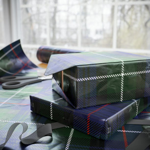 Kariert Clan MacKenzie Green Lila Tartan Geschenkpapier