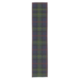 Kariert Clan Malcolm Green Rustic Tartan Kurzer Tischläufer