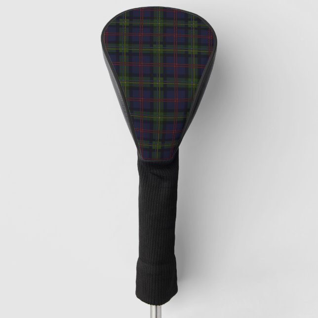 Kariert Clan Malcolm Lila Black Karo Tartan Golf Headcover (Vorderseite)