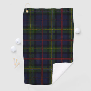 Kariert Clan Malcolm Lila Grüner Karo Tartan Golfhandtuch