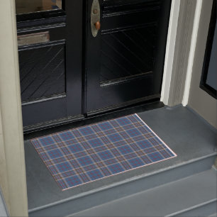 Kariert Clan Thompson Gray Blue Karo Tartan Fußmatte