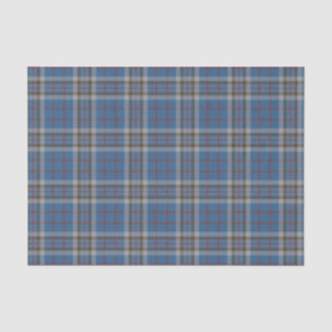 Kariert Clan Thompson Gray Blue Karo Tartan Seidenpapier