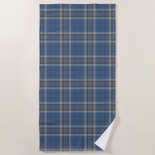 Kariert Clan Thompson Gray Blue Karo Tartan Strandtuch