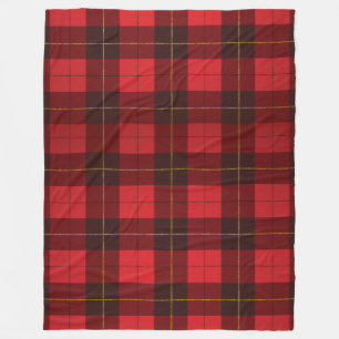 Kariert Clan Wallace Scottish Tartan Red Black Kar Fleecedecke