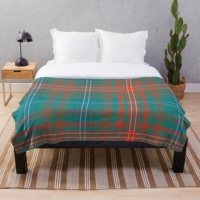 Kariert Clan Wilson Tartan Orange Karo Fleecedecke (Plaid Clan Wilson Tartan Blanket)