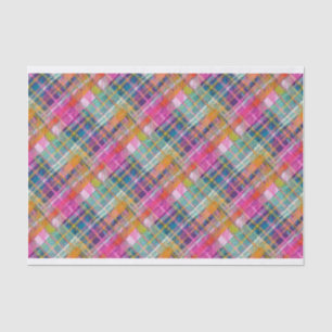 Kariert, Diagonalzahl 5 Seidenpapier