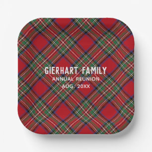 Kariert Family Wiedersehen Red Green Stewart Tarta Pappteller