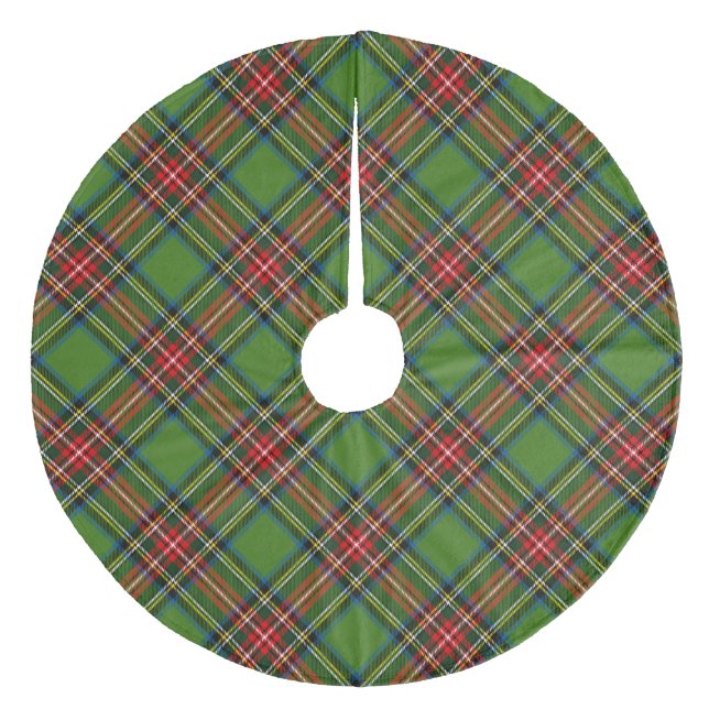 Kariert Fleece Weihnachtsbaumdecke (Vorderseite)