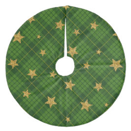 Kariert Fleece Weihnachtsbaumdecke