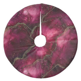 Kariert Fleece Weihnachtsbaumdecke