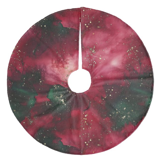 Kariert Fleece Weihnachtsbaumdecke (Vorderseite)