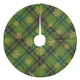 Kariert Fleece Weihnachtsbaumdecke