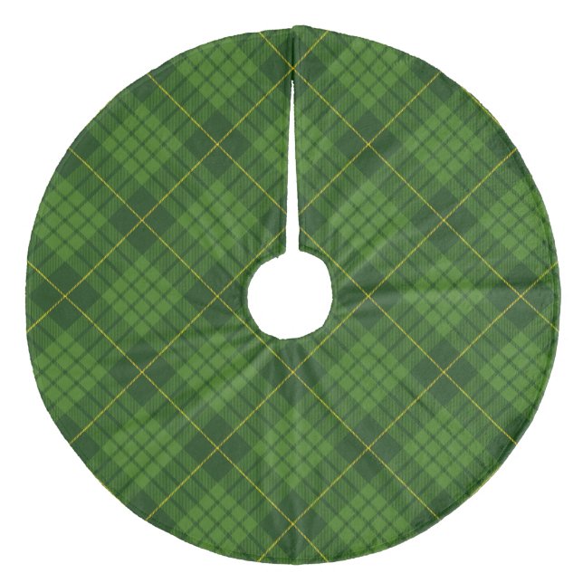 Kariert Fleece Weihnachtsbaumdecke (Vorderseite)