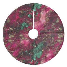 Kariert Fleece Weihnachtsbaumdecke