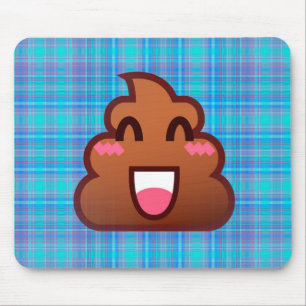 kariert gekackt Emoji Mousepad